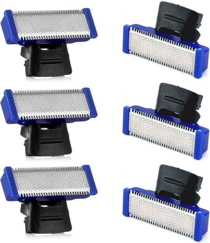 Replacement Heads for Electric Shaver Cleaning Trimmer Head Solo Trimmer Replacement Cutter Head Hybrid Razors Blades (Pack of 6)