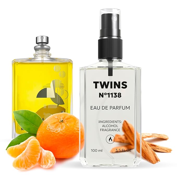 TWINS Impression of Mol. 01+Mandarin | Unisex Perfume for Women and Men Eau de Parfum | No.1138 | 3.4 Fl Oz / 100 ml