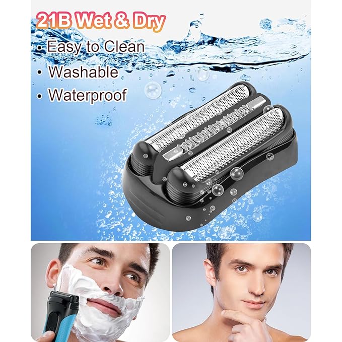 2 Pack Series 3 21B Replacement Head Compatible with Braun S3 21b 3010s, 3040s,5409,etc