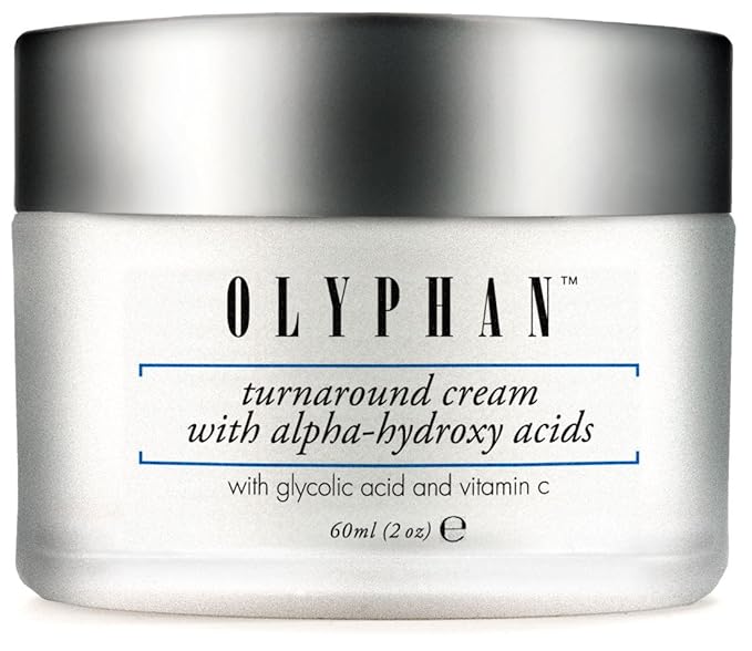 OLYPHAN Alpha Hydroxy Acid Cream for Face Best Glycolic Acid Exfoliating Face Moisturizer Anti-Aging Cream with AHA for Acne Prone Skin; Day - Night Natural Exfoliator for Women or Men