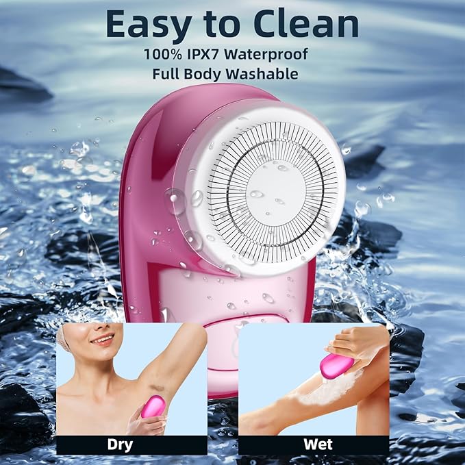 Mini Electric Shaver, Pocket Size Electric Shaver for Men Women, Rechargeable Easy One-Button, Portable Powerful Waterproof Razor for Travel Office Business Trip (2Pack)