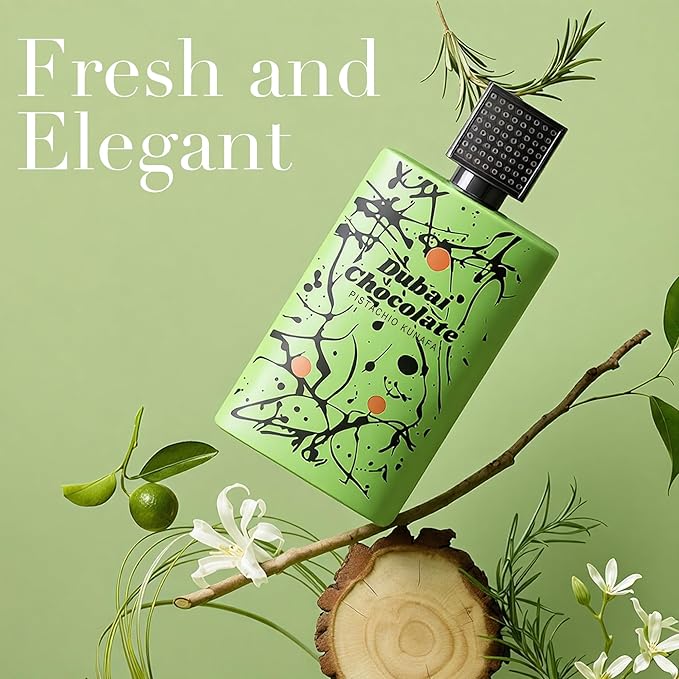 Men's Cologne Dubai Chocolate Noteds with Sweet Gourmand,Caramel & Pistachio - Eau de Parfum Long-Lasting Fragrance for Unisex Perfume, 3.40 Ounce / 100 ml Inspired Luxury Scent