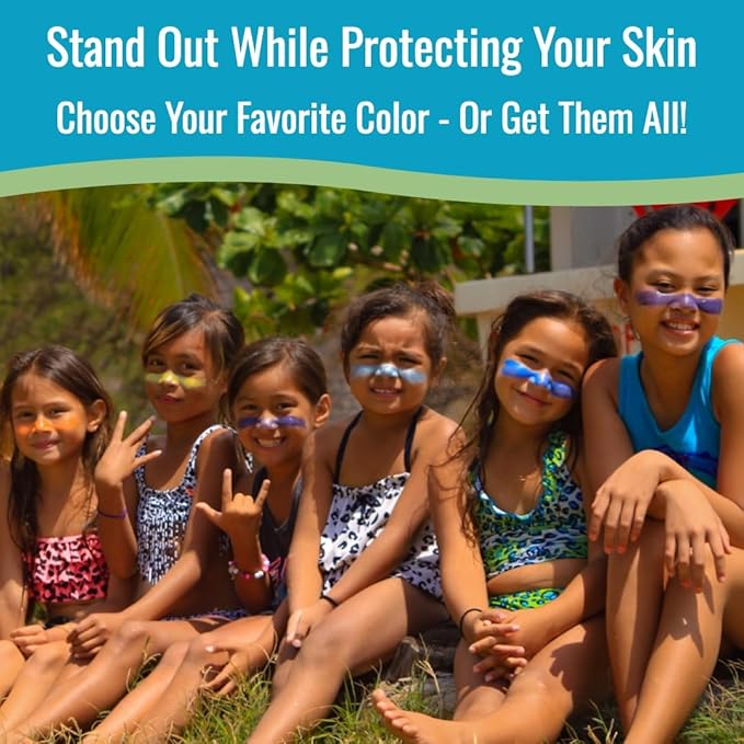 Zinka Colored Zinc Oxide Sunblock – High Zinc Formula for Nose and Face, Water & Sweat Resistant, Black