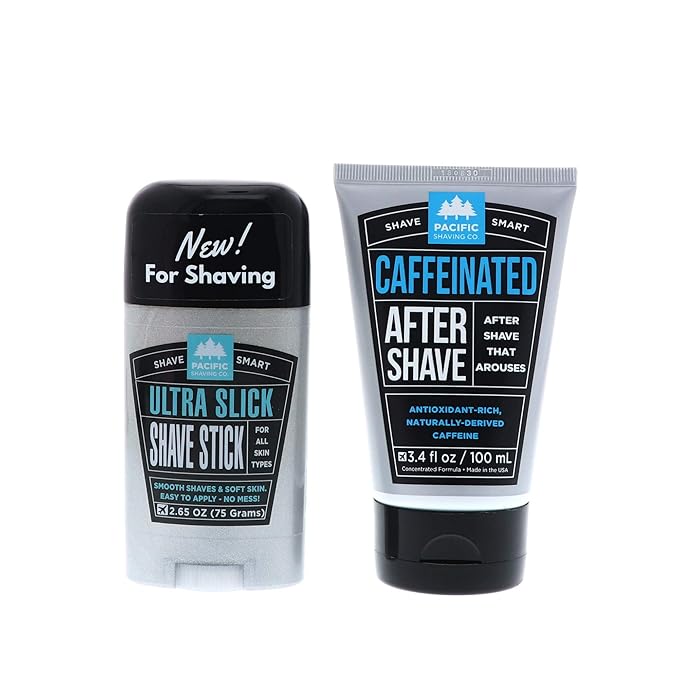 Pacific Shaving Company Ultra Slick Shave Stick - Easy Apply, No Mess, Smooth Shaves & Soft Skin, TSA Friendly, All Skin Types, With Safe and Natural Ingredients, 75 gm (2-Pack)