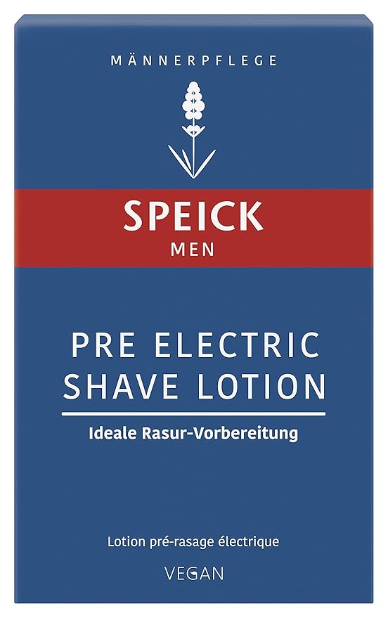 Speick Men Pre Electric Shave Lotion with Relaxing Lavender Oil and a Blend of Essential Oils, Natural Vegan Skin Care, 3.4 Fluid Ounces