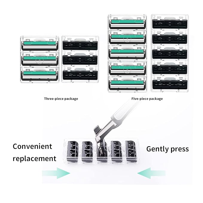 Mens Razor Blade Refills，2-Blade Razor Cartridges with Lubricating Strip Compatible with Atra razor handles. 120 Count, Delivers a Clean, Close Shave