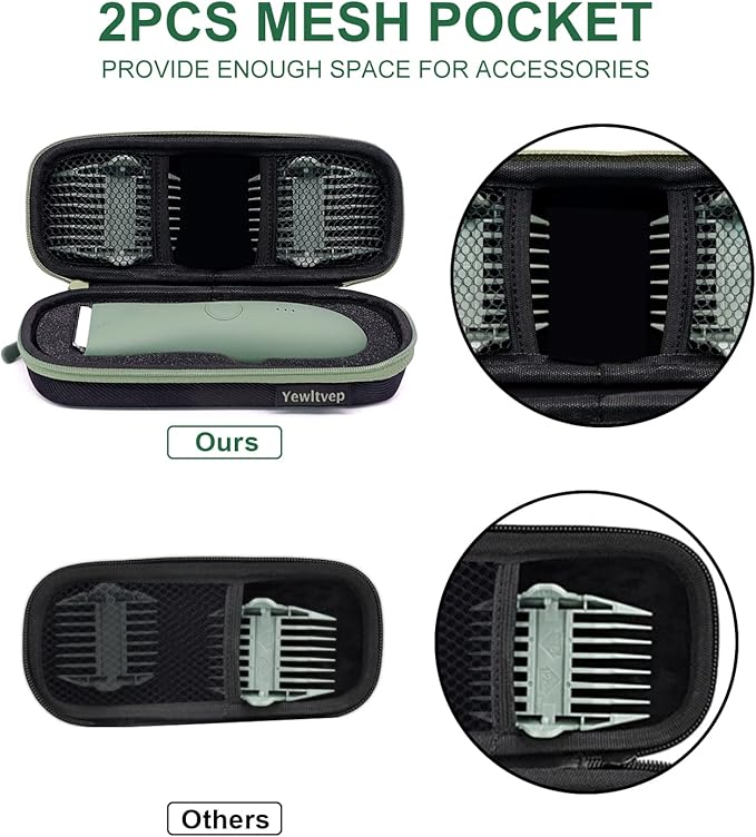 Case for Meridian Trimmer, Hard Carrying Case for MANSPOT Groin Hair Trimmer Without Recharge Dock, Meridian Shaver Storage Travel Bag MANSPOT Trimmer Holder with Shockproof Detachable Insert Foam