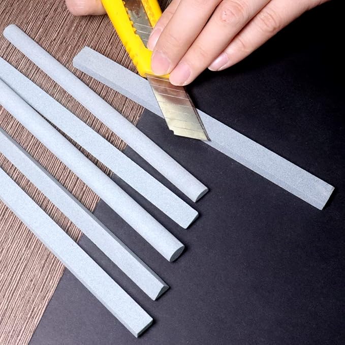 Sharpening Stone Set,6 pcs 180# Wood Carving Sharpener Whetstone Set for for Wood Carving Knives/Chisels&Most Bladed Cutting Tools,Variety of Shapes (Length:appr.5.90inch)