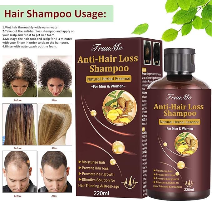 Hair Thickening Shampoo, Natural & Organic Herb Shampoo for Hair Regrowth Faster, Prevent Hair Loss, Suitable for All Hair Types, Unisex, 0.0353 Fl Oz