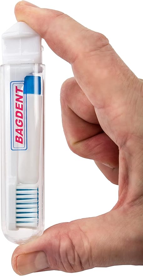 Travel Toothbrushes and Toothpaste Empty Containers - 11 PCS/Set: 3X Foldable Toothbrushes, 6X Empty Refillable Tubes (0.12oz), 2X Filling Adapters, Travel Set, Emergency Set, Daily Use