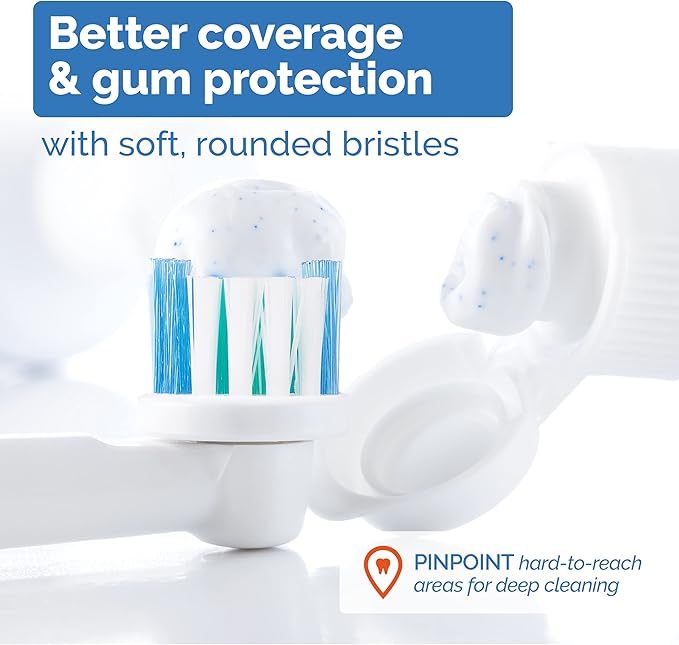 Toothbrush Head Compatible with Oral B - 16 Pack Milos Replacement Electric Toothbrush Heads Deep and Precise Cleaning Brush Heads Toothbrush Heads Compatible with Oral B Braun
