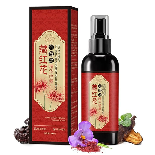 Saffron Hair Spray, Saffron Essence Spray for Hair Care, Nourishing Hair Care, Anti-Loss Root Strengthening, Improve Dryness and Frizz, Leaving Hairs Shiny Non-Frizzy (1 PC)
