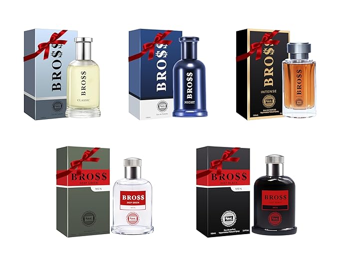 Hybrid & Company Men's 5 Pcs Classsic Scent Spray For Men Pour Homme Eau De Toilette Natural Spray