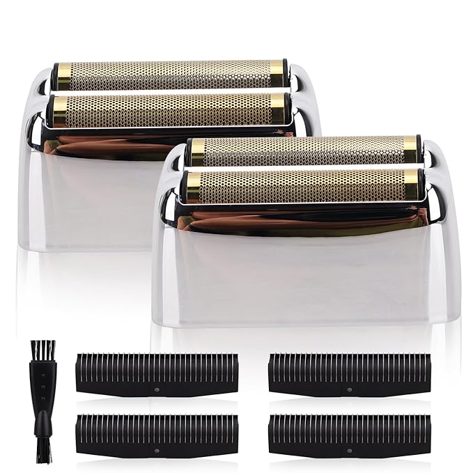Replacement Foil and Cutters Head Compatible with Baby*lissPRO Double Foil Shaver, Replacement Foil Compatible with Baby*lissPRO Trimmer FXFS2 Shaver,2 Pack (Silver)