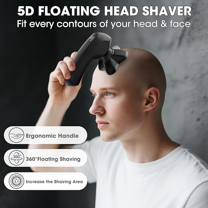Manscape Body and Ball Trimmer for Men, Bald Head & Body Shaver, 3-in-1 Pubic Groin Nose Hair Trimmer, Head Shaver for Bald Men & Body Groomer, Electric Razors for Smooth Shaving, IPX7 Waterproof