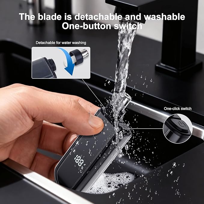 2025 Professional Ear and Nose Hair Trimmer for Men & Women - Painless Quiet Electric Trimmer, IPX7 Waterproof, USB Rechargeable, Easy to Clean Dual Edge Blades, Travel-Friendly