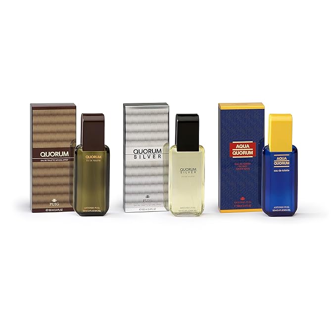 Quorum by Antonio Puig for Men - Classic, Woody Spicy Designer Cologne For Him - Cedar, Mandarin Orange And Pink Pepper Notes - Sophisticated And Portable Glass Bottle Design - 3.4 oz EDT Spray