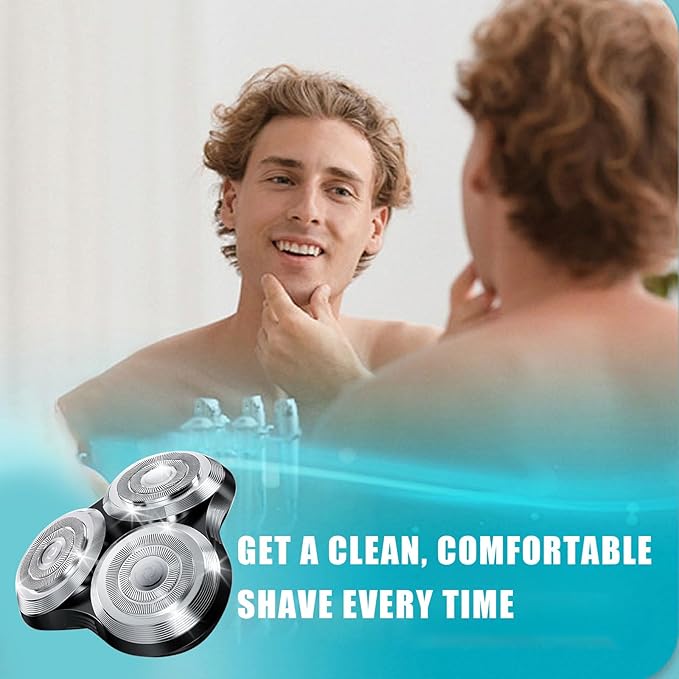 New Upgrade SH90 Replacement Shaver Heads Compatible with Philips Norelco Series 9000 (S9000) Shavers Replacement Heads (SILVER(3pcs))
