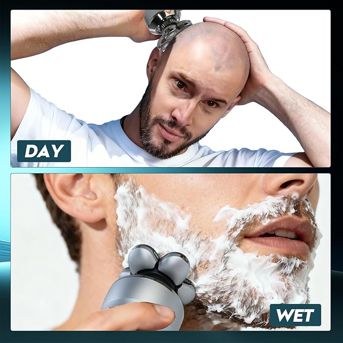 Head Shavers for Bald Men:Not Suitable for Sensitive Skin-Not Recommended for Curly or coarse Hair-Rotary Shaver for Fine Hair Only-Cleaning is Quite tedious-Budget Option