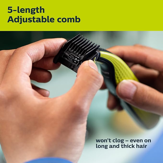 Philips Norelco OneBlade 360 Hybrid Electric Trimmer & Shaver with Replacement Blades, Frustration Free Packaging