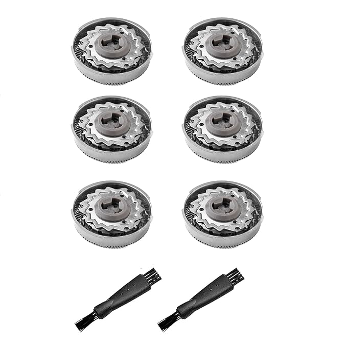 SH90 Replacement Shaver Heads Compatible with Philips Norelco 9000 Replacement Heads for Norelco Elctric Shaver Series 9000(S9xxx) S9000, S9011, S9021, S9031, Upgrade SH90 Replacement Blades, 2 Brush