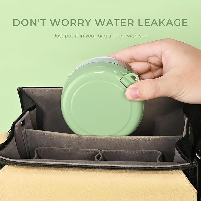 2-in-1 Retainer Cleaner Case with Mirror & Strainer, Portable Aligner Bath Soaking Cup for Travel, Cute Orthodontic Storage Box for Mouth Guard, Night Guard & False Teeth, Green
