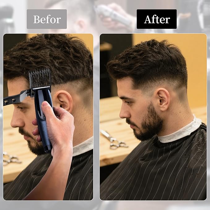 Blend Friend Fade Comb Set Black Professional Barber Combs for Men & Boys, Self Haircutting Tools for Fading & Blending, Salon or Home Use (1PC Black)