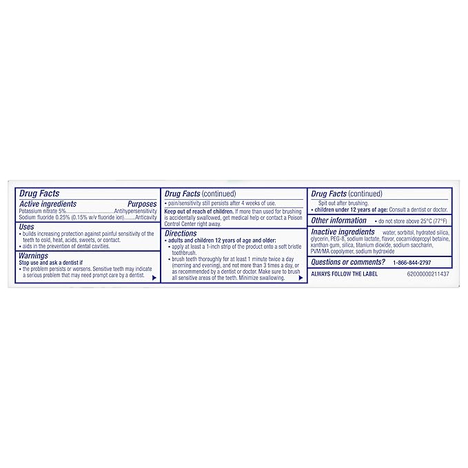 Sensodyne Pronamel Clinical Enamel Strength Toothpaste, Whitening Action, 2.3 oz