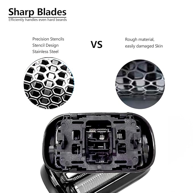 2Pcs 53B Series 5/6 Replacement Shaver Head Compatible with Braun Series 5 Electric Foil Shaver,for S5 replacement Head,for Series 5(New Gens) Replacement Head Razors 5020cs,5035s,5049cs,5050cs Etc