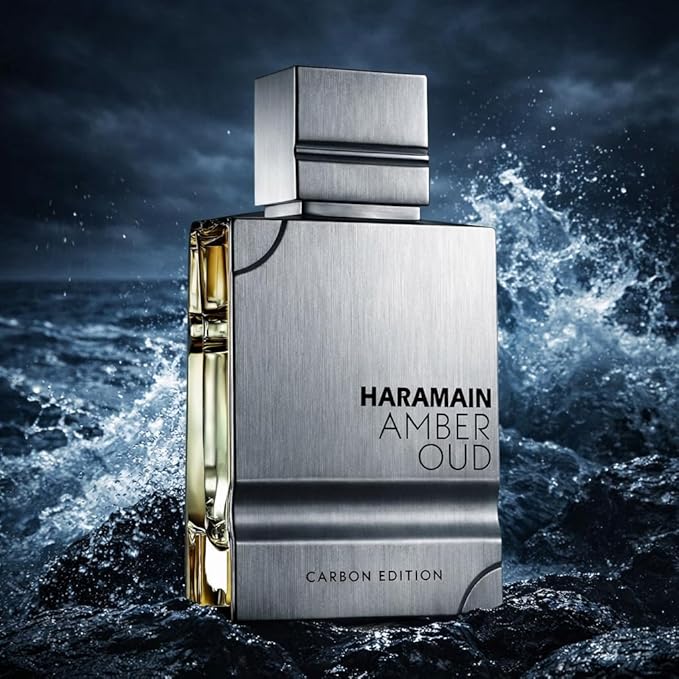 Al Haramain Amber Oud Carbon Edition Eau De Parfum Spray 60ml (2.0 oz) - Long-Lasting Men’s Cologne, Woody Aromatic Arabian Perfume with Premium Arabic Fragrance for Men