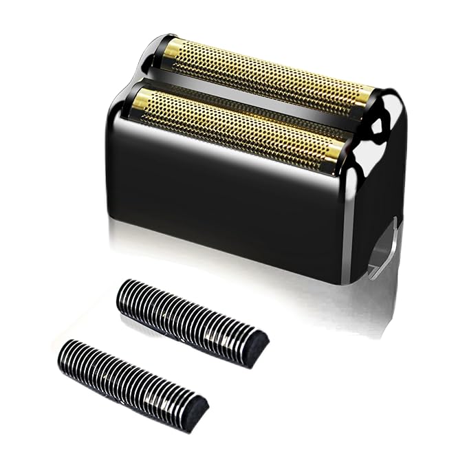 Black Replacement blades Foil and Cutters Compatible with BaBylissPRO Barberology FXFS2 Shaver foil Replacement Heads(1 pack ）