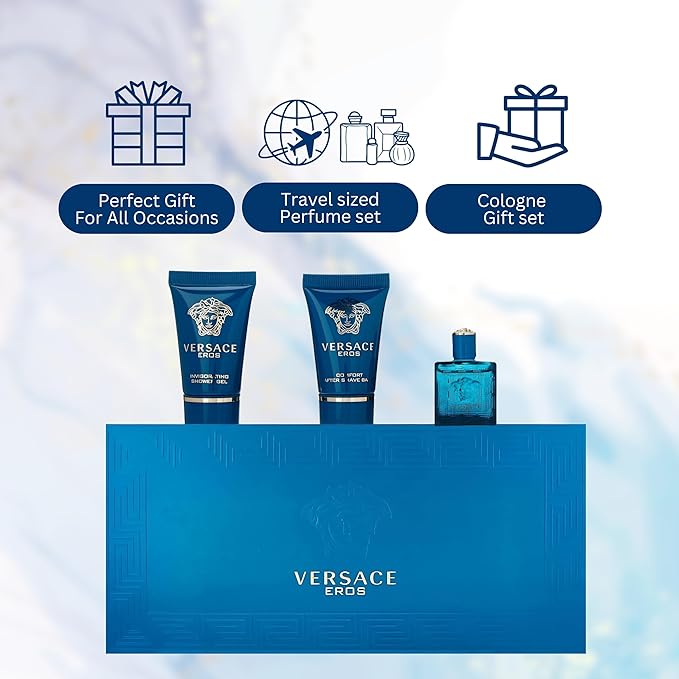 Versace Eros Perfume for Men 3 Piece Mini Gift Set