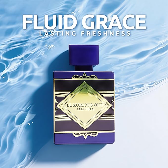 Men's Cologne Eau De Parfume Natural Spray Luxurious Oud Amatista Perfume with Amber Woody,Lavender & Nutmeg,Patchouli & Musk Scent 3.4 Fluid Ounce Long Lasting Fragrance