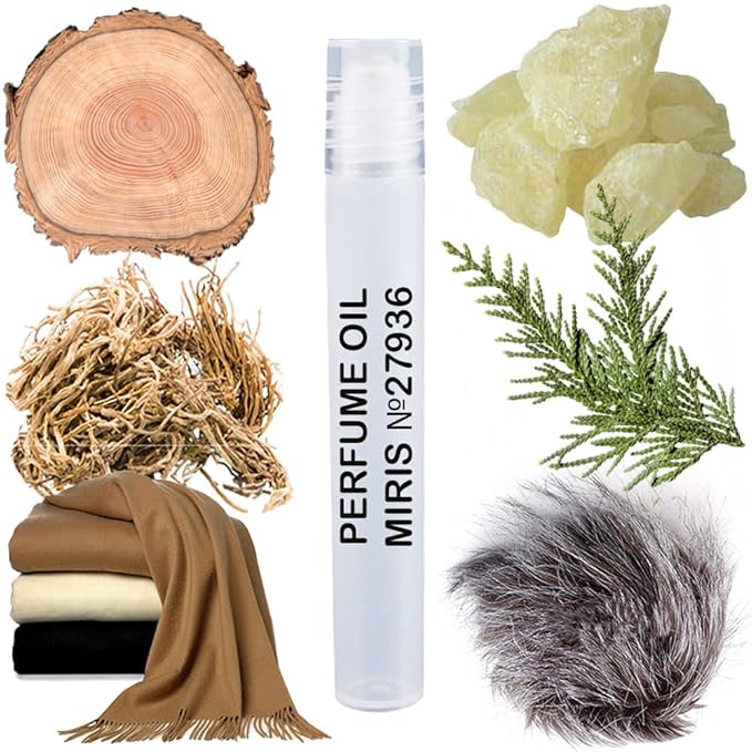 MIRIS No. 27936, Inspired by Encre Noire Pour Homme, Long-Lasting Perfume Oil for Men Roll-On, Rollerball 0.34 Fl Oz / 10 ml