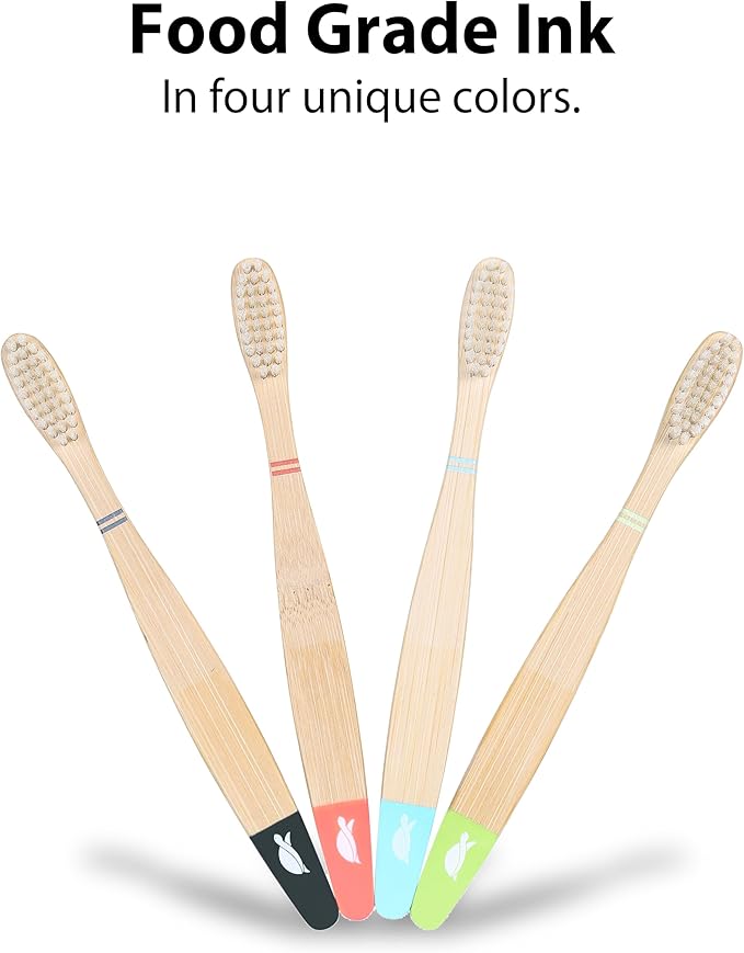 Sea Turtle Bundle Adult and Kids Toothbrushes, Plant-Based, Bristles Bamboo Toothbrush, Entire Family Bundle for Adults and Kids (4 Pack Each)
