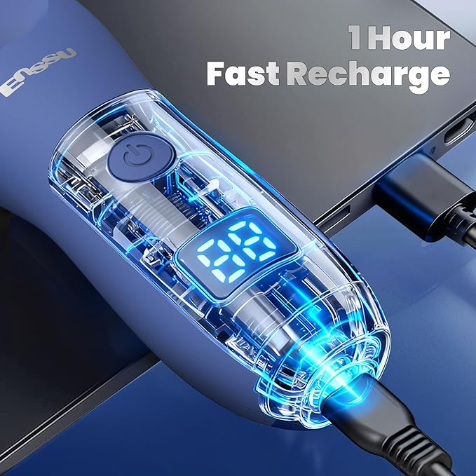 Manscape Trimmer for Men, IPX7 Waterproof Body Hair Trimmer with Ceramic Blade & Spotlight, Rechargeable Electric Groin & Pubic Hair Trimmer, Wet or Dry Use Body Groomer for Legs/Chest