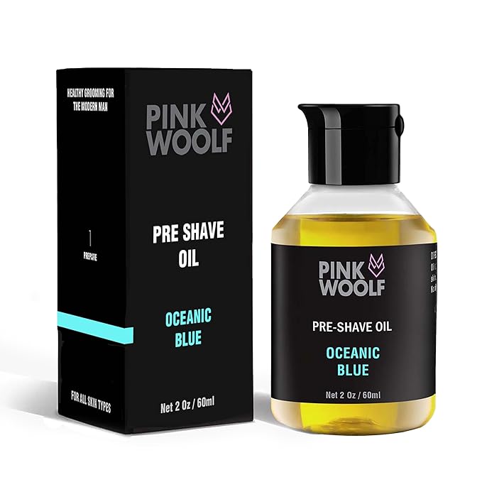 Pre-Shave Oil for Men | Oceanic Blue Scent | Softens Beard, Prepares Skin for Smooth, Razor Burn-Free Shave | Suitable for All Skin Types | 2 Fl Oz Natural Grooming Oil | Pack of 1