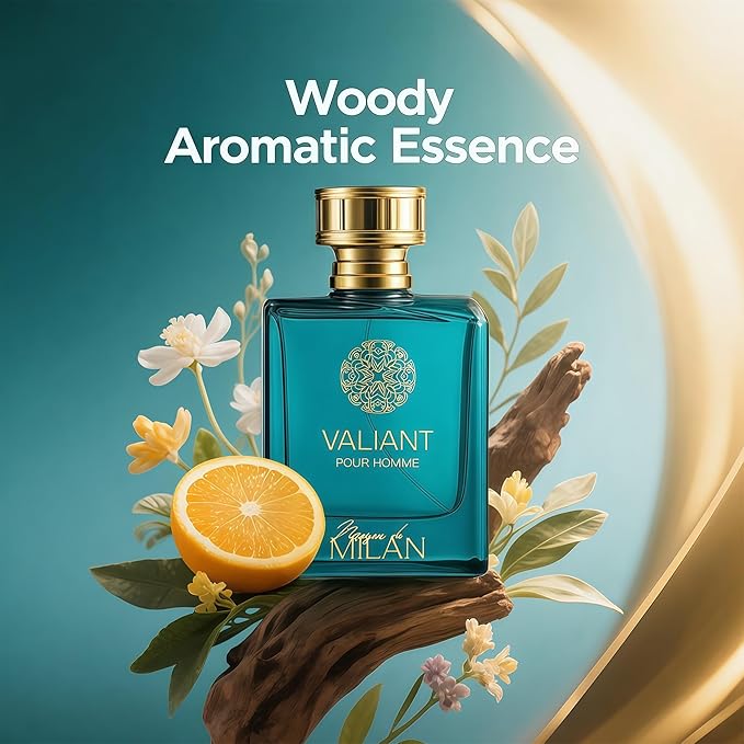 Men's Cologne Gift Set of 4(MilanValia&MLvincible&MDM&Lhomme) - 3.4 Fl Oz Each | Vanilla Bourbon, Leather & Amber Floral Fragrance | Luxury Eau de Toilette Quartet