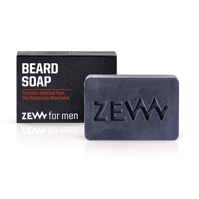 Zew For Men - Natural Beard Soap Bar With Activated Carbon 81g