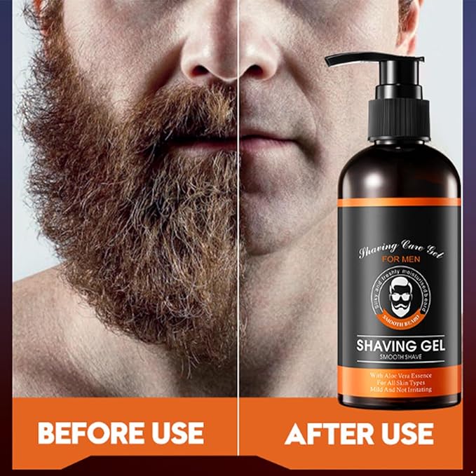 dPois All-in-One Shaving Cream for Men 210ml: Softens Beard, Cools Skin, Hydrating Gel Suitable for Daily Use Black One Size