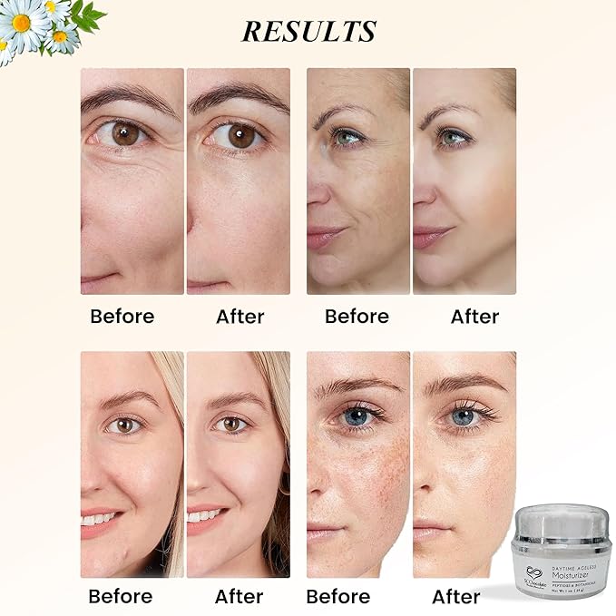 DAYTIME AGELESS MOISTURIZER | Revitalizing Botanical Anti-Aging Face Moisturizer for Smooth, Soft Skin | Hydrating, Nourishing, Soothing Skin Moisturizer for a Youthful-Looking Glow