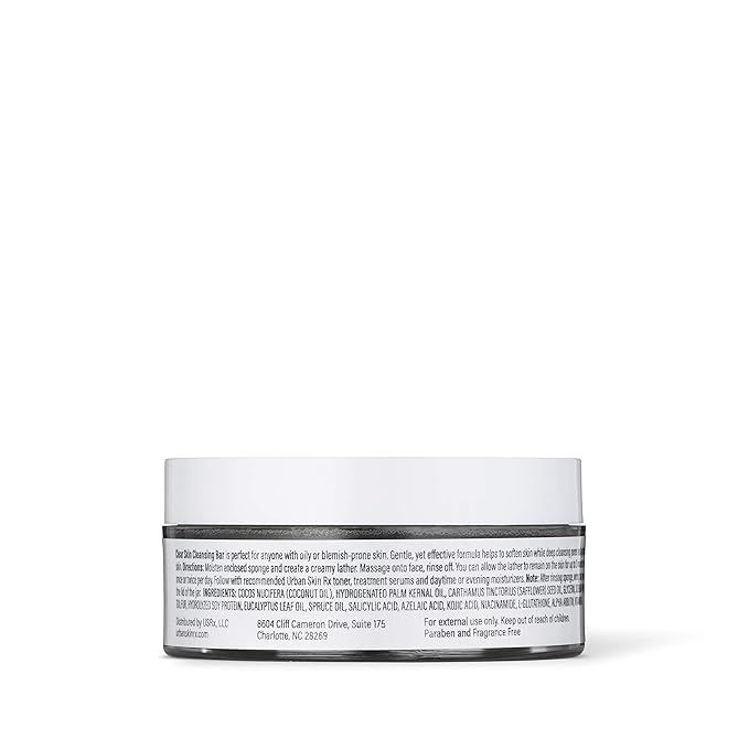 Urban Skin Rx® Clear Skin 3-in-1 Daily Treatment Cleansing Bar, Exfoliator + Clarifying Mask, Reduces Excess Oil, Clears Clogged Pores, Improves Appearance of Blemishes & Prevents Breakouts, 2.0 Oz