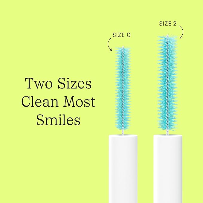 Cocolab Great Gums Brush, Soft Interdental Brushes for Tight Spaces Between Teeth, Dental Floss Picks for Effective Teeth Cleaning and Oral Care, Suitable for Braces, Size 0, 25 Count