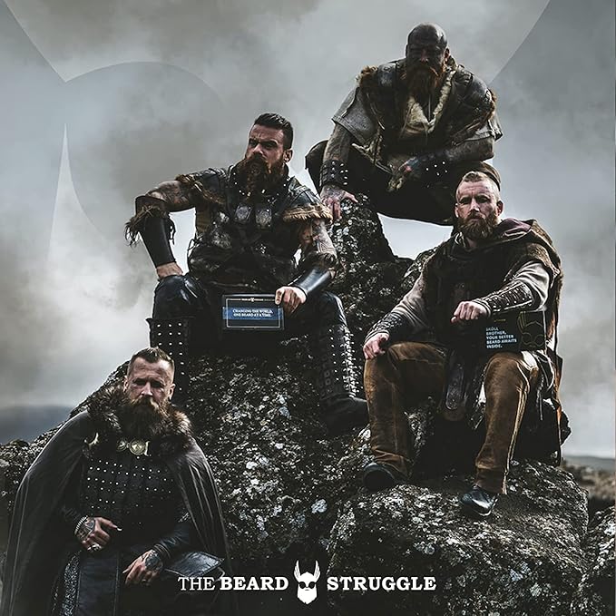 Gentlemen's Beard & Mustache Wax for Men by Beard Struggle - Viking Beard Wax Helps to Tame Style & Groom - Platinum Collection - Vanir's Wisdom - Moustache Wax, 50g / 1.76 US. oz.