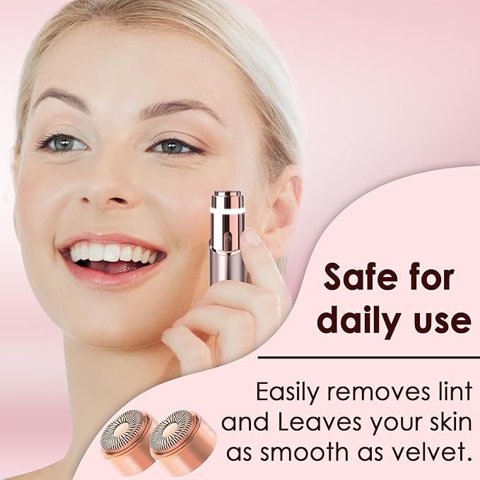 Gurelax Gen 3 Replacement Heads for Flawless Finishing Touch Facial Hair Remover, Replacement Blades for Women, 18K Gold Heads Replacement Blades Refill Pro(6pcs)