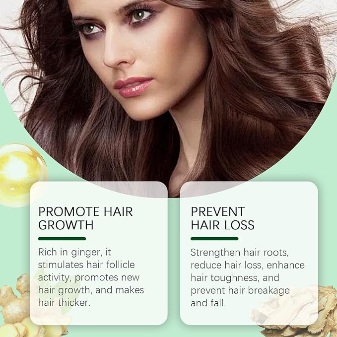 Ginger Hair Care Liquid, 2025 Hair Conditioner, Gentle Moisturising Hair, Hair Conditioner for Regrowth & Loss Treatment, Thickness in Thinning Hair and Hair Loss