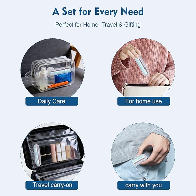 Nasal Hair Cutter, 5PCS Upgraded 360° Rotating Nose Hair Trimmer, Portable Double-Sided Nose Hair Trimmer for Men and Women, Complete Set in 5 Colors with Soft Brush