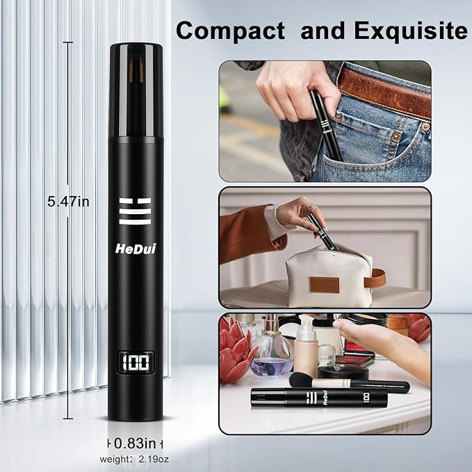 10 Pack Nose Hair Trimmer for Men & Women Professional Painless Eyebrow Facial Hair Trimmer for Male and Female Travel Ear and Nose Hair Clipper USB Rechargeable Trimmers with Digital Display