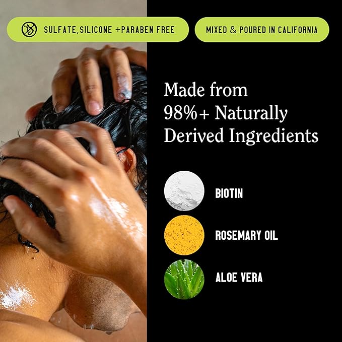 California Naturals Mens Re:GRO Conditioner for Hair Growth Support, Scalp Hair Care with Biotin, All Hair Types, Vegan, Natural, Cruelty Free, Silicone, Paraben & Sulfate Free, for Men, 16.5 oz