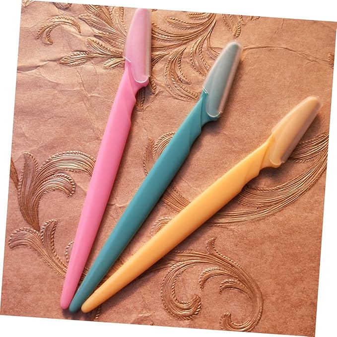 NOLITOY 24pcs Facial Hair Trimmer Eyebrow Razor Shaver Professional Styling Tool Compact for Travel Random Color